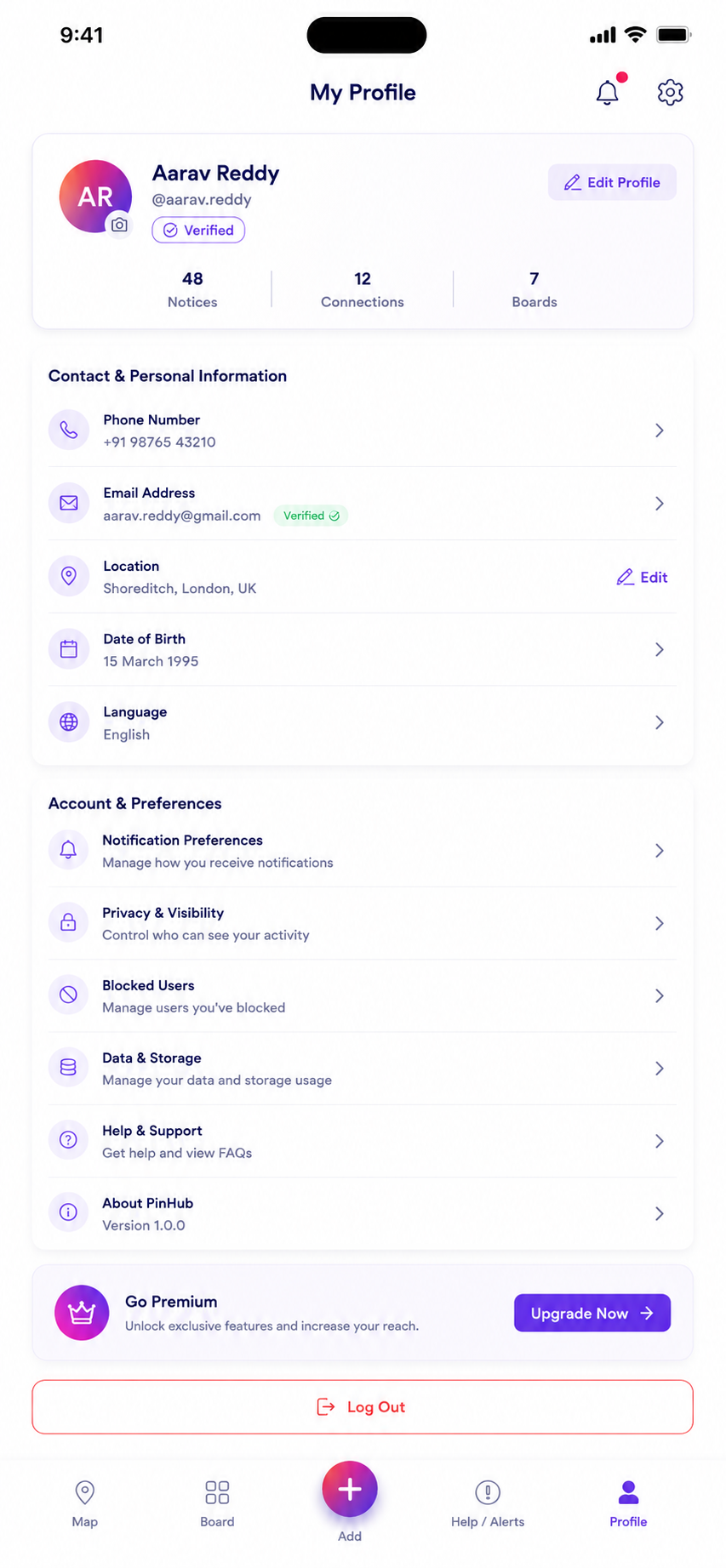 PinHub Profile